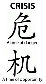 Click on image to see full-sized version Crisis : Danger + Opportunity