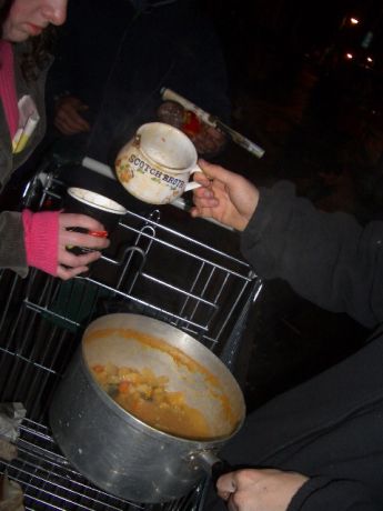 Click on image to see full-sized version grassroots support - food not bombs give out soup