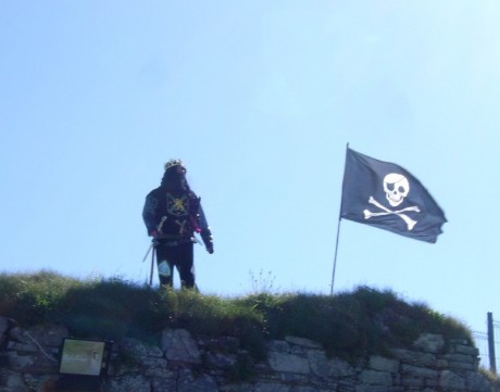 Click on image to see full-sized version Pat "the Picket" on the ramparts making his point