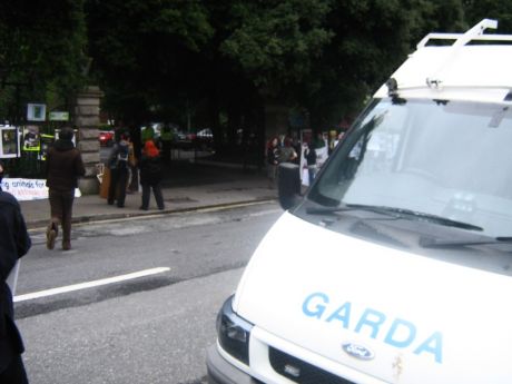large Garda presence