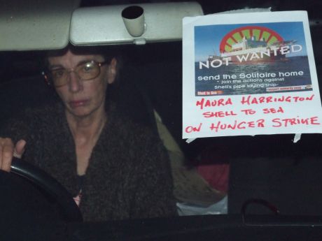 Click on image to see full-sized version Maura Harrington spent 11 days on hunger strike outside the Glengad gates