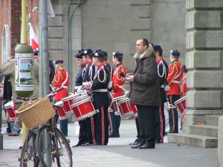 Click on image to see full-sized version One of the Marching Bands with the Orange March