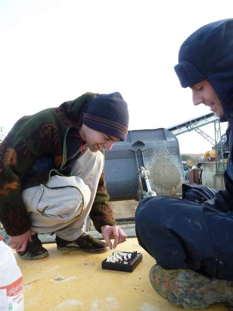 Click on image to see full-sized version Chess on top of the digger