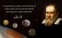 Caption Reasoning with logic is within everyone's purview, and every human beings moral right! Galileos quote and image source: web
