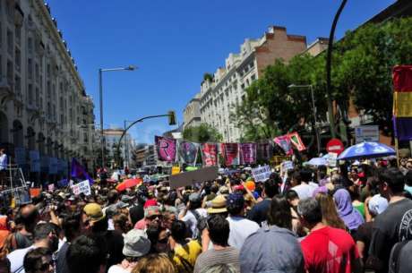 Click on image to see full-sized version Section of the huge crowd on the M5 Movement demonstration June 19th