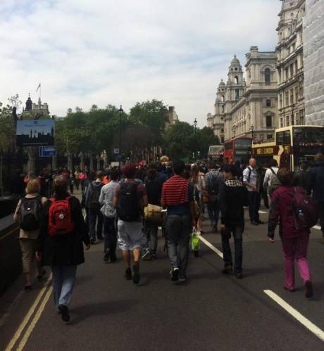 Click on image to see full-sized version 200+ on the autonomous antifascist march