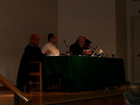 Click on image to see full-sized version Ahmad Sa'di, Bashir Abu-Manneh (Chair), Issam Makhoul and Areen Hawari