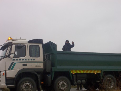 Click on image to see full-sized version On top of the Barrett's lorry