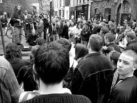 Ciaron O'Reilly talks of the brutality of War