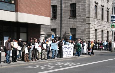 Pro choice demonstration