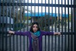 Maryam Mirza in front of the Tehran University