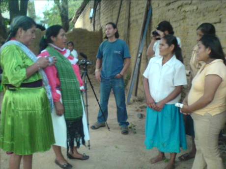 Click on image to see full-sized version Magdelena and Jacinta meeting the mother of the rape victim also OPIM at OPIMS Headquarters.
