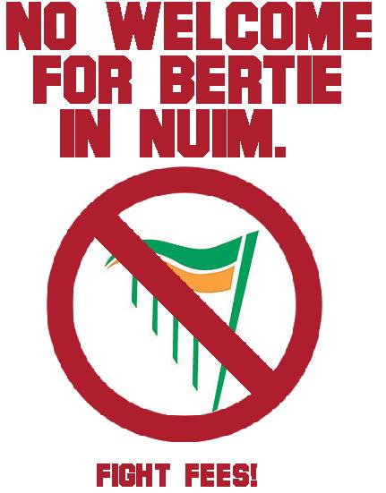 Click on image to see full-sized version Sticker stating 'No Welcome' for Bertie on our campus