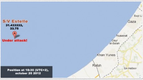 Click on image to see full-sized version Location of the Estelle when news came in