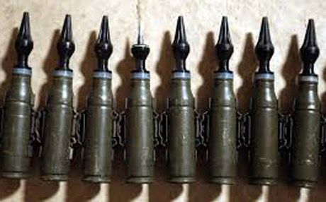Click on image to see full-sized version Munitions containing depleted uranium. Photo: AFP (from http://www.rudaw.net/english/middleeast/syria/15022017)