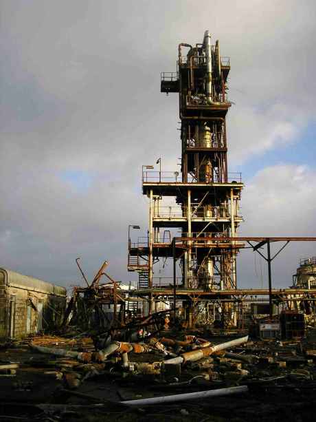 Part of the ruins of the Asahi factory in Killala north Mayo
